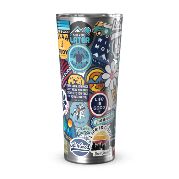 STICKER COLLAGE 22 OZ STAINLESS STEE TUMBLER