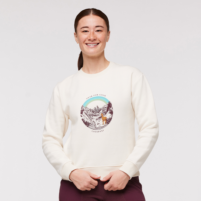 TRAVELING LLAMA ORGANIC CREW SWEATSHIRT