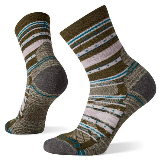 HIKE LIGHT CUSHION STITCH STRIPE MID CREW SOCKS