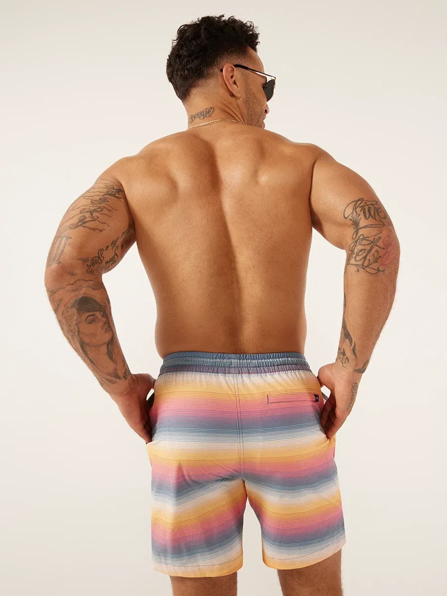 THE MALIBU SUNSETS 7" CLASSIC LINED SWIM TRUNK