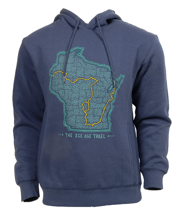 ICE AGE TRAIL ALLIANCE TRAIL MAP HOODIE