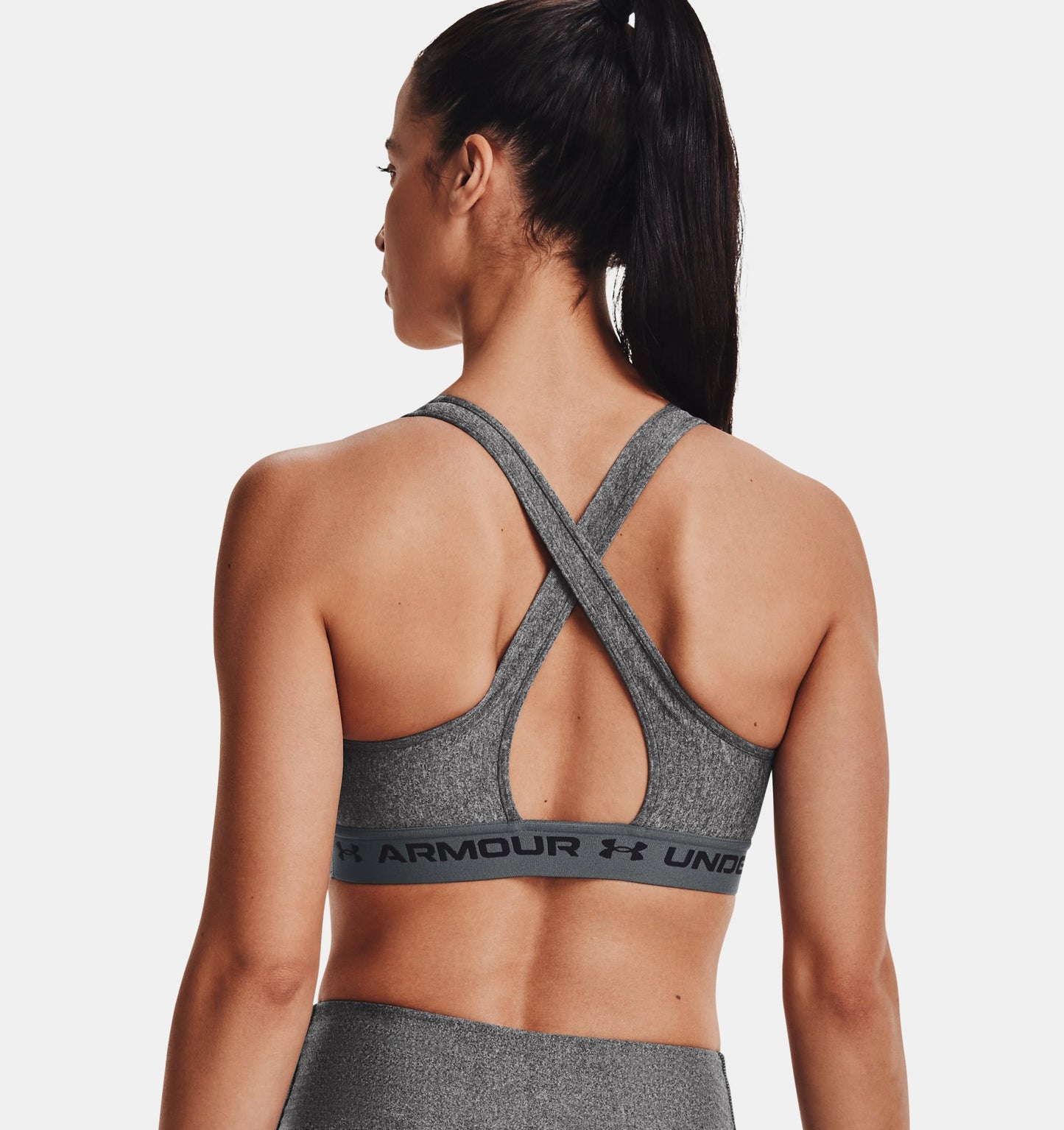 UA CROSSBACK MID HEATHER BRA