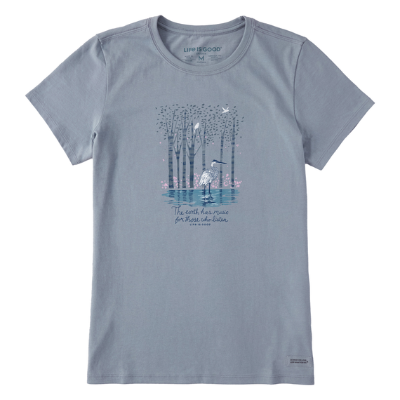 WOMEN'S EARTH HAS MUSIC HERON SHORT SLEEVE TEE