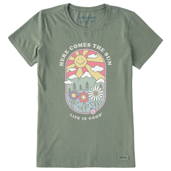 WOMEN'S HERE COMES THE SUN RETRO CRUSHER TEE