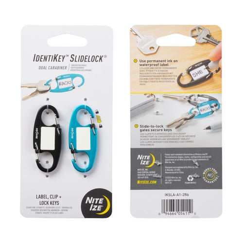 IDENTIKEY SLIDELOCK DUAL CARABINER 2PK